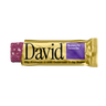 David Blueberry Pie flavored protein bar on a black background